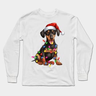 Christmas Doberman Pinscher Long Sleeve T-Shirt